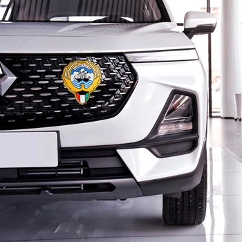 3D Metall Kuveit riigivapp Auto Kaunistamiseks Kleebise Jaoks Lexus Audi BMW Land Rover on Honda Toyota Ford Car Styling Tarvikud