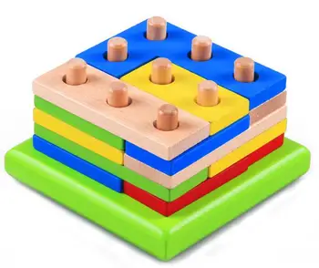 3D Puidust Aju Õrritus Puzzle Värvikad Meeles, Haridus-Puidust Mäng Mänguasjad Lastele, Täiskasvanutele