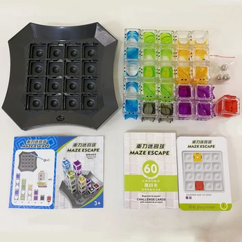 3D-Tee-Ehitus VARRE Mänguasjad Raskuse Maze Marmor Käivitada Aju Loogika Mäng 60 Väljakutsete Valguses Interaktiivne Mäng Mänguasjad Lastele