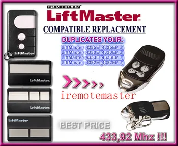 3tk Chamberlain Liftmaster 4335E 4330E 4332E asendamine Remote Liftmaster Garaaž ukseavaja ilus