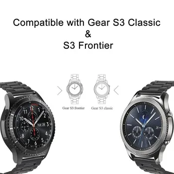 46 mm Roostevabast Terasest rihm Samsung Käik S3 Piiril/Classic 22mm bänd watchband Smart watch käepaela käevõru Tarvikud