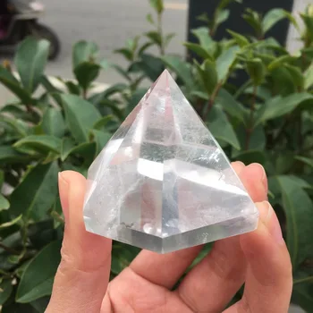 4cm Loomulik Selge Quartz Crystal Püramiid Uut Tüüpi Kuusnurkne gemstone Püramiid 6 Silmitsi Reiki Tervendav Müts tüüpi Püramiid