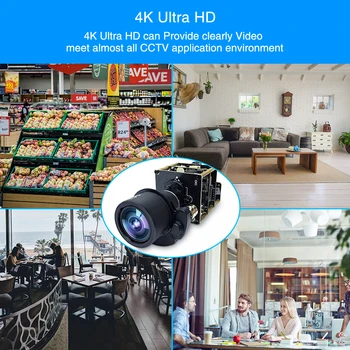 4K 8MP IP Kaamera Moodul Starlight UHD IP PTZ Võrgustik CCTV kaamera moodul Moodul Juhatuse 3X Zoom-3.6-11mm Mootoriga Objektiiv Sony Onvif