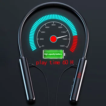 5.0 bluetooth kõrvaklapid sport kaelus earbuds Kõrvaklapid, kõrvaklappide Bass Stereo-Peakomplekti Müra Tühistamises 600mAh Aku TF