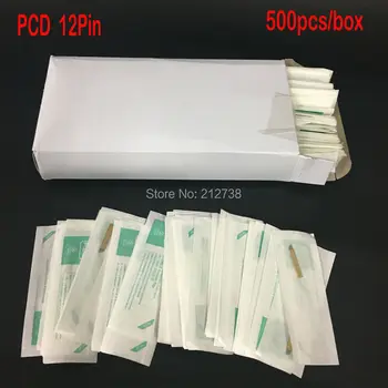 500PCS PCD 12 Pin Alaline Meik Kulmu Tätoveering Tera Microblading Nõelad 3D Tikandid Käsitsi Tätoveering Pen Masin