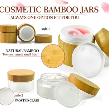 50pc*30g Hulgi-15g 30g 50g 100g 150g keskkonnasõbralik bambusest recycle klaas, kosmeetika-purgid