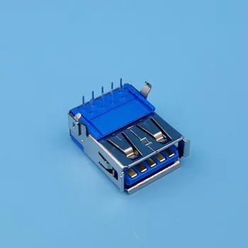 50tk kiire USB 3.0 A-Tüüpi Õige Nurga Naine 9Pin DIP PCB Pesa Joota Pistiku