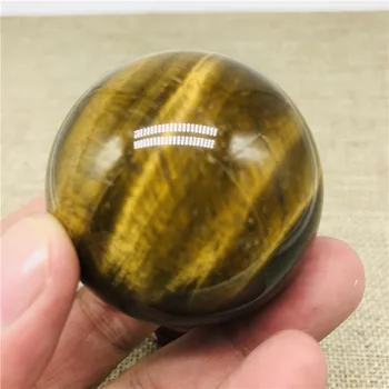 5cm Päris Loomulik Golden Tiger Eye Kristall Kera Palli Tervendav