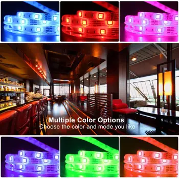 5M LED Valgus RGB SMD 5050 DC 12V Paindlik Lindi Bluetooth Kontrolli LED Light Tape Diood Kodus Ruumi LED kaunistus seinale