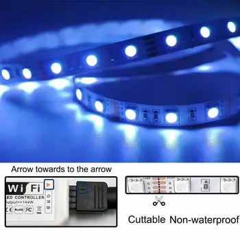 5M RGB 5050 LED Valgus WIFI Alexa Smart Home Väge Täis Komplekt Komplekt Veekindel /Non-Veekindel