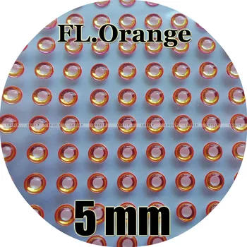 5mm 3D Päevavalgus Neoon Oranž (Valge Õpilane) / Hulgi 500 Pehme Vormitud 3D Holograafiline Kala Silmad, Lennata Sidumine, Alust, Meelitada