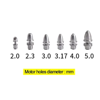 5tk 2mm 2.3 mm 3mm 3.17 mm 4mm 5mm RC-Alumiinium Bullet Propeller Adapter Omanik Lennuk Harjadeta Mootor Prop