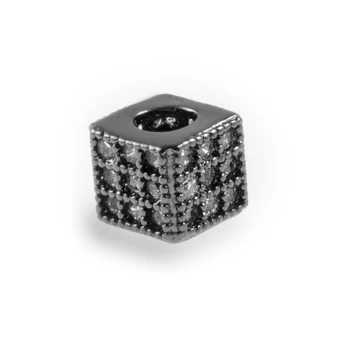 5tk Akrüül Metallist Looduslik kivi paljaste dzi helmed cube pallid võlusid kristallid käevõru beadwork jaoks näputöö tarvikud C79