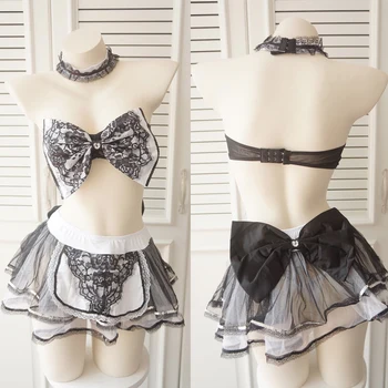 5tk Armas Lolita Kleit Silma bowknot rinnahoidja komplekt erootiline Cosplay Kostüüm Kooli Tüdruk Ühtne Komplekt seksikas Kawaii lingerie aluspesu komplekt