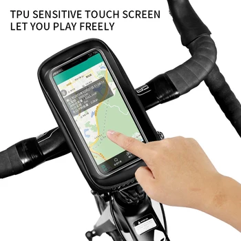 6.5' Veekindel Jalgratta Kott Telefoni Omanik Peegeldav Bike Jalgrattasõit Kott puuteekraan Telefoni Kott Case For iPhone SE 11 Pro Samsung Max
