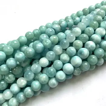 6 mm 7 mm 8 mm Loomulik larimar/Vask Pectolite stone beads natural gemstone beads DIY lahti helmed ehete tegemise strand 15