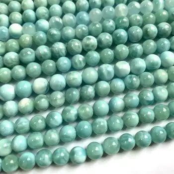 6 mm 7 mm 8 mm Loomulik larimar/Vask Pectolite stone beads natural gemstone beads DIY lahti helmed ehete tegemise strand 15