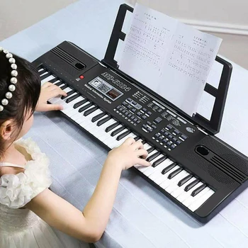 61 Võtmed Digitaalne Elektrooniline Klaver Klaviatuur, Mikrofoni Muusika Märgib Seista 1-12 Aasta Vanused Lapsed Algaja Klaviatuuri Muusika