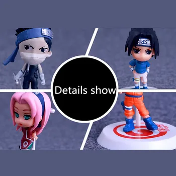 6tk Naruto Anime Tegevus Joonis Mänguasjad 6 Stiile Naruto Sasuke Kakashi Zabuza Haku Sakura PVC Mudeli Kogumine Lapsed Mänguasjad