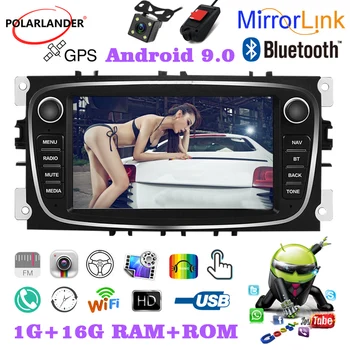 7 Tolli 2 Din Mahtuvuslik Puutetundlik autoraadio GPS, WiFi, Android Taga dual USB-iOS-Airplay, Ford/Focus/S-Max/Mondeo 9/GalaxyC-Max