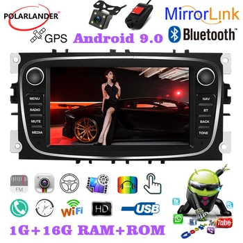 7 Tolli 2 Din Mahtuvuslik Puutetundlik autoraadio GPS, WiFi, Android Taga dual USB-iOS-Airplay, Ford/Focus/S-Max/Mondeo 9/GalaxyC-Max