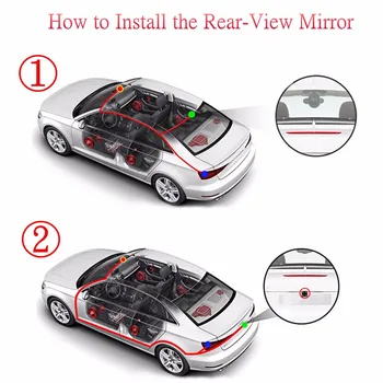 7-Tolline TFT LCD Auto Tahavaatepeegel Monitor +Öise Nägemise Tagurpidi Auto, Kaamera, bluetooth Pakkimis Süsteem Auto Rearview Monitorid