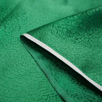 74*100cm kõrge kvaliteediga roheline kohaliku värvi soodne pilved/moires brocade silk satiin kangast riie