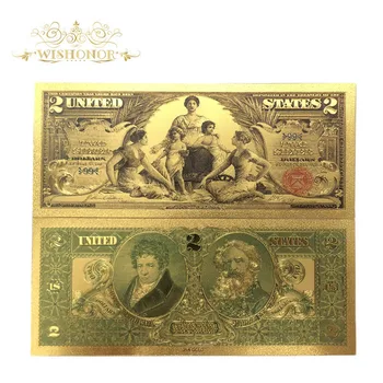 7tk/palju Uusi Tooteid 1896 Seeria Ameerika Kuld Pangatähtede USD 1 2 5 Dollari Pangatähtede 24k Kuld Võltsitud paberraha Kogumine