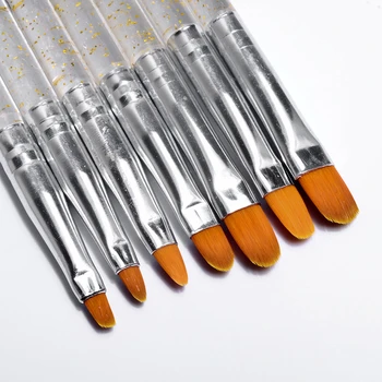 7tk / Set Küüned Maali Harjad UV Geel, Akrüül Nail Art Pintsel Värvimine, Maniküür Pen Dotting Nail Brush Set