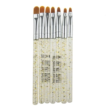 7tk / Set Küüned Maali Harjad UV Geel, Akrüül Nail Art Pintsel Värvimine, Maniküür Pen Dotting Nail Brush Set
