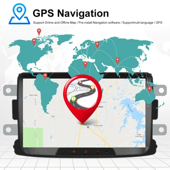 8 tolli, Android Smart Raadio 2 Din Autostereo WIFI GPS-Süsteemi, Dasia Logan Duster Sandero Lodgy Dokker Renault Kogumise Sümbol