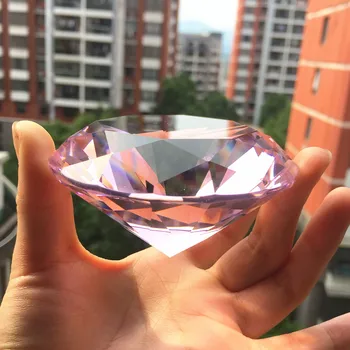 80 mm, värv Selge Kristall teemant Kuju klaasist Kirjapressi gem ekraan Ornament Pulm Kodu Kaunistamiseks Kunst Käsitöö Materjali Kingitus