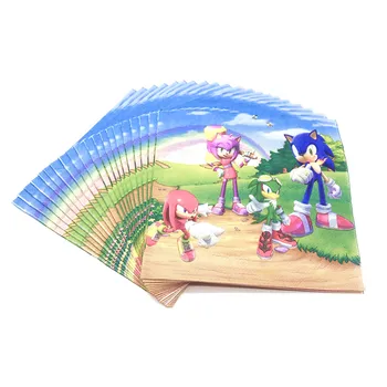83PCS/LOT 10 Isiku Sünnipäevaks Lapsed Sonic the Hedgehog Baby Shower Isikule Teenetemärgi Seatud Plakatid Salvrätikud Tassid, Taldrikud Tarvikud