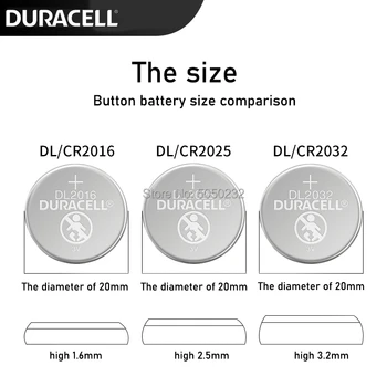 8PCS Originaal jaoks DURACELL CR2016 Nööp Cell Battery 3V Liitium Patareid Kellade Mänguasi, Arvuti Kalkulaator Kontrolli DLCR 2016