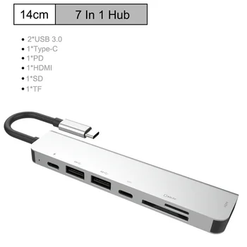 9-in-1 USB-Tüüp C-HUB, HDMI, RJ45 PD Laadimine SD/TF-Kaardi Lugeja USB-C-Hub Splitter For Macbook Pro Sülearvuti Tarvikud Multi HUB