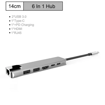 9-in-1 USB-Tüüp C-HUB, HDMI, RJ45 PD Laadimine SD/TF-Kaardi Lugeja USB-C-Hub Splitter For Macbook Pro Sülearvuti Tarvikud Multi HUB