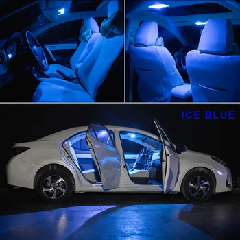 9 x Valge, Sinine kui Jää Canbus Auto Salongi LED Tuled Kaart Dome kindalaegas numbrimärk Pirnid Pakett Komplekt 2000-2009 Dodge Durangos