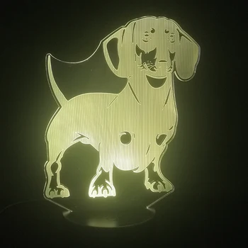 A Taks Lemmiklooma Kutsikas Koer 3D Lamp Ainulaadne Auhind Teismeline Tuba Dekoratiivsed Värvikas Remote Usb Led Night Light Lamp