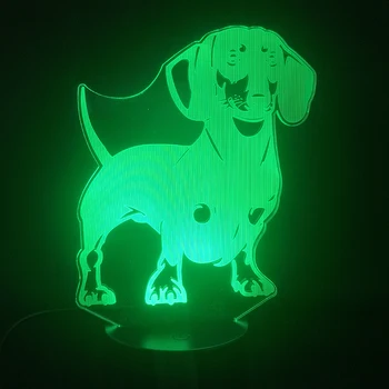 A Taks Lemmiklooma Kutsikas Koer 3D Lamp Ainulaadne Auhind Teismeline Tuba Dekoratiivsed Värvikas Remote Usb Led Night Light Lamp