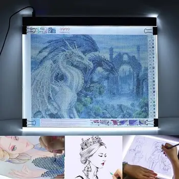 A3/A4/A5 USB Reguleeritav, Digitaalne Graafika Tablett Pardal LED Joonise Koopia Pad Tahvelarvuti Tahvli Kunstnik Õhuke Stencil Art Joonistamise Kunsti