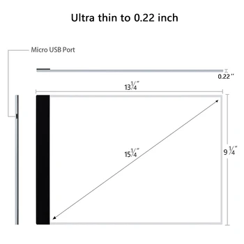 A4 Ultra-õhuke Kaasaskantav LED Light Box märgistusgaasi USB Power LED Artcraft Jälgimise Valgus Padi Light Box Kunstnikud Joonistus Sketching