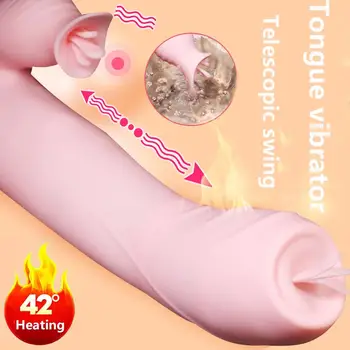Abdo vibraator dildo kütte pingeline ülestõstetav keele suhu köniinsä kliitori stimulatsiooni naine masturbation sugu mänguasi masturbator