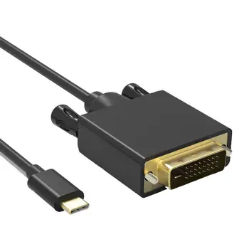 Adapter USB-Kaabel C-DVI-Kaablit, Tüüp C-DVI-D 24+1 Video 1080P 1,8 M Must