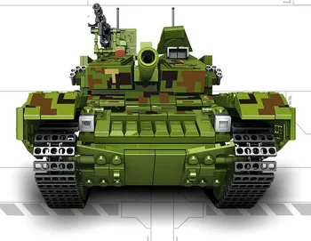 AIBOULL PLS Sõjalise 632002 1339pcs TÜÜP 99 Main Battle Tank, ehitusplokid Tellised valgustada mänguasjad lastele