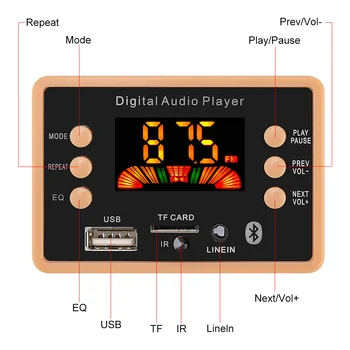 AIYIMA 5.0 Bluetooth MP3 Mängija, Audio Decoder Pardal Värvi Ekraan, FM Raadio USB-MMC, SD MMA Kaardi Dekodeerimine Moodul DIY Võimendi