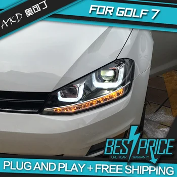 AKD Autode Disain Esitulede Jaoks VW Golk7 Golf 7 MK7 Esituled LED Töötab tuled Bi-Ksenoon Lähituled Udutuled angel eyes Auto levels