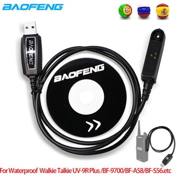 Algne Baofeng UV-9R Plus USB-Programmeerimine-andmekaabli Draiver CD-Baofeng UV9R Plus BF-9700 9rhp A-58 S56 Veekindel CB-Raadio