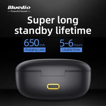 Algne Bluedio Osakeste TWS Traadita Kõrvaklapid Bluetooth-5.0 Earbuds Bass Veekindel Peakomplekt Sport Laadimine Mikrofon