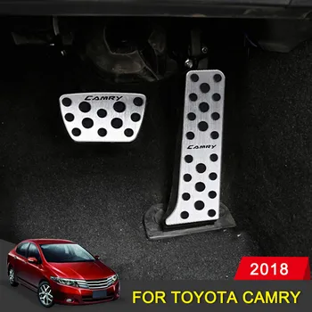 Alumiinium Auto Gaasi-Gaasi Pedaali piduripedaal Jalatugi Pedaali Mitte Tõsta Padjad Katavad Juhul on Toyota Camry 2018 2019 Tarvikud