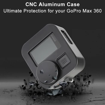 Alumiinium Kaitsva puhul GoPro MAX 360 Korpus Metallist Raami ja Puuri + Objektiivi Kate + Ekraani Kaitsekile jaoks Go Pro Tarvikud